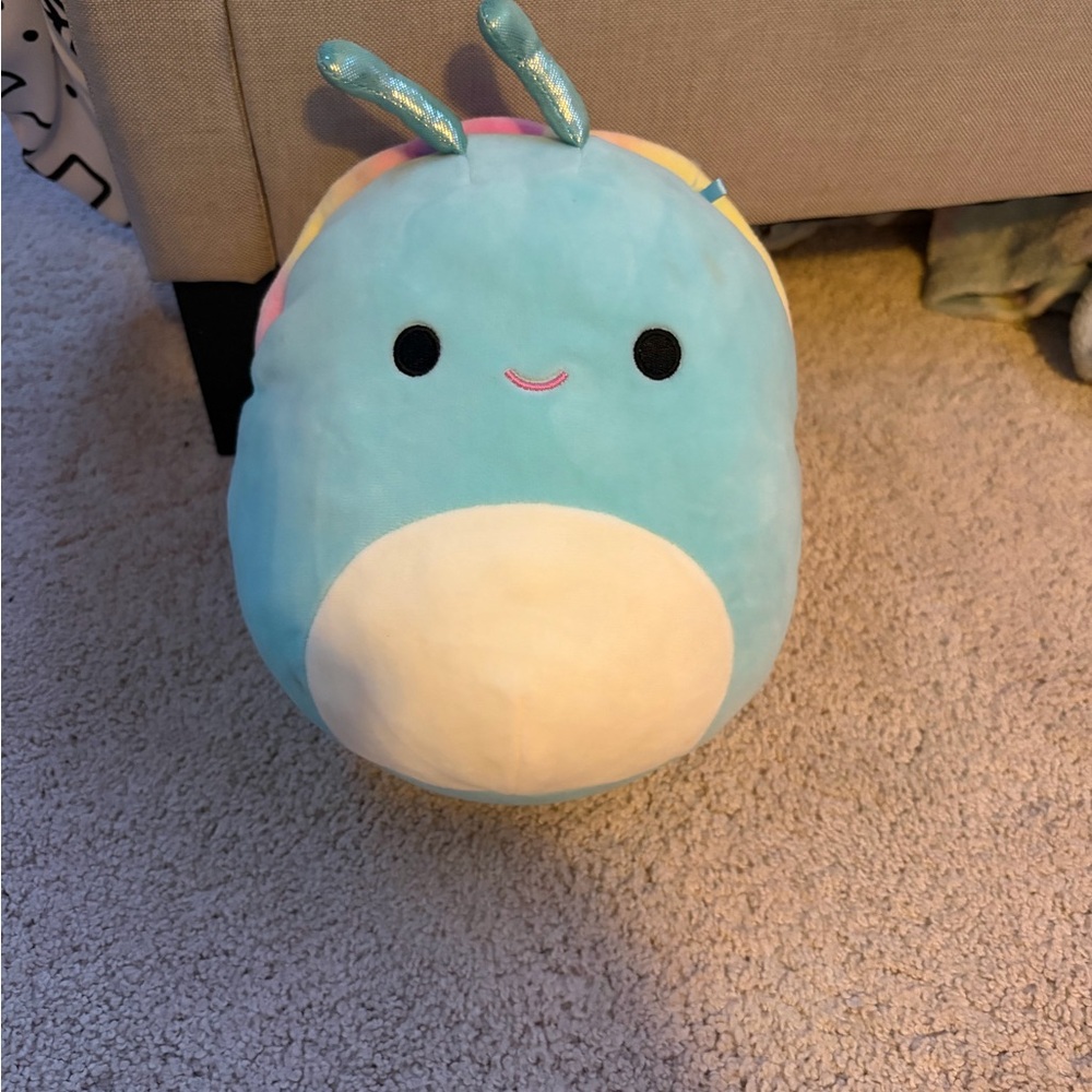 Squishmallows Blue and Cream Accent Pillow
